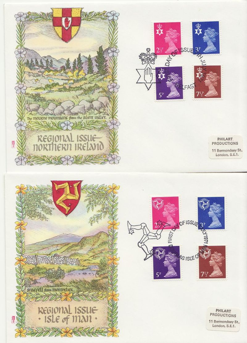 1971 Definitive Stamps First Day Cover