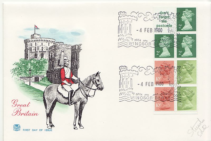 1980 Definitive Booklet Stamps First Day Cover