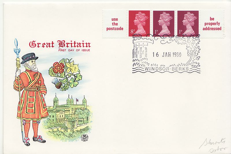 1980 Definitive Coil Stamps First Day Cover
