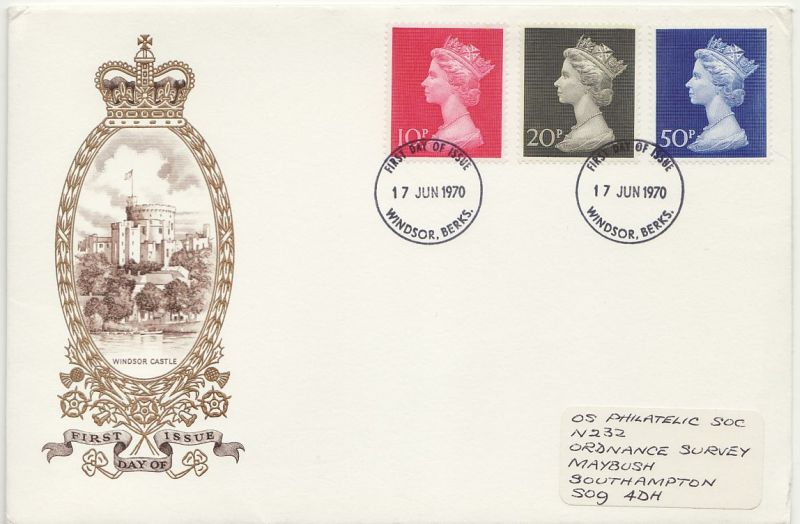 1970 Definitive Stamps First Day Cover