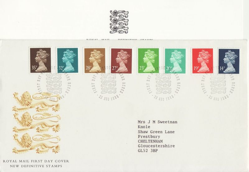 1988 Definitive Stamps First Day Cover