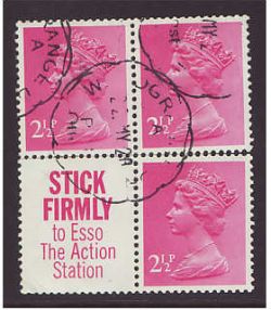 Part Booklet Pane Stamps 2½p Magenta Stamps Used (87830)
