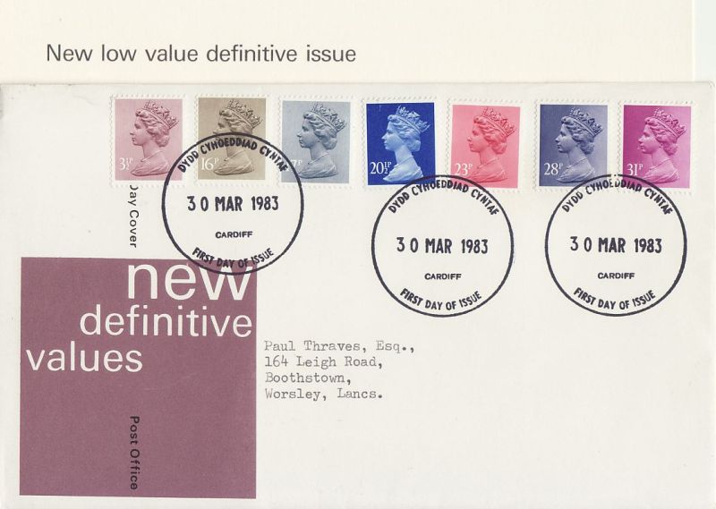 1983 Definitive Stamps First Day Cover