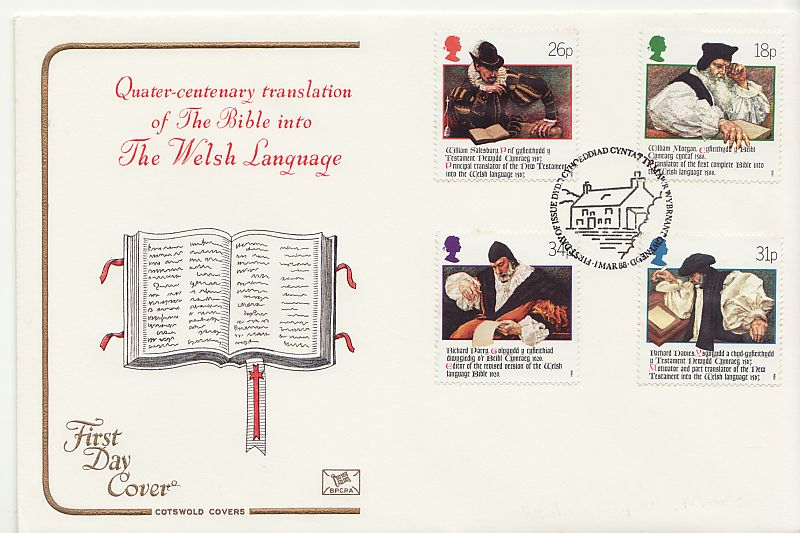 1988 The Welsh Bible Stamps First Day Cover