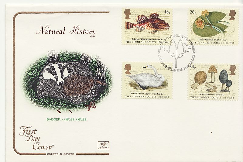 1988 The Linnean Society Stamps First Day Cover
