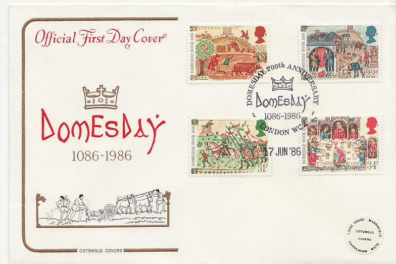 1986 Domesday Stamps First Day Cover