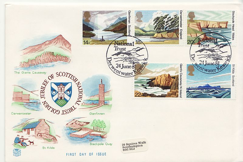 1981 National Trust Stamps First Day Cover
