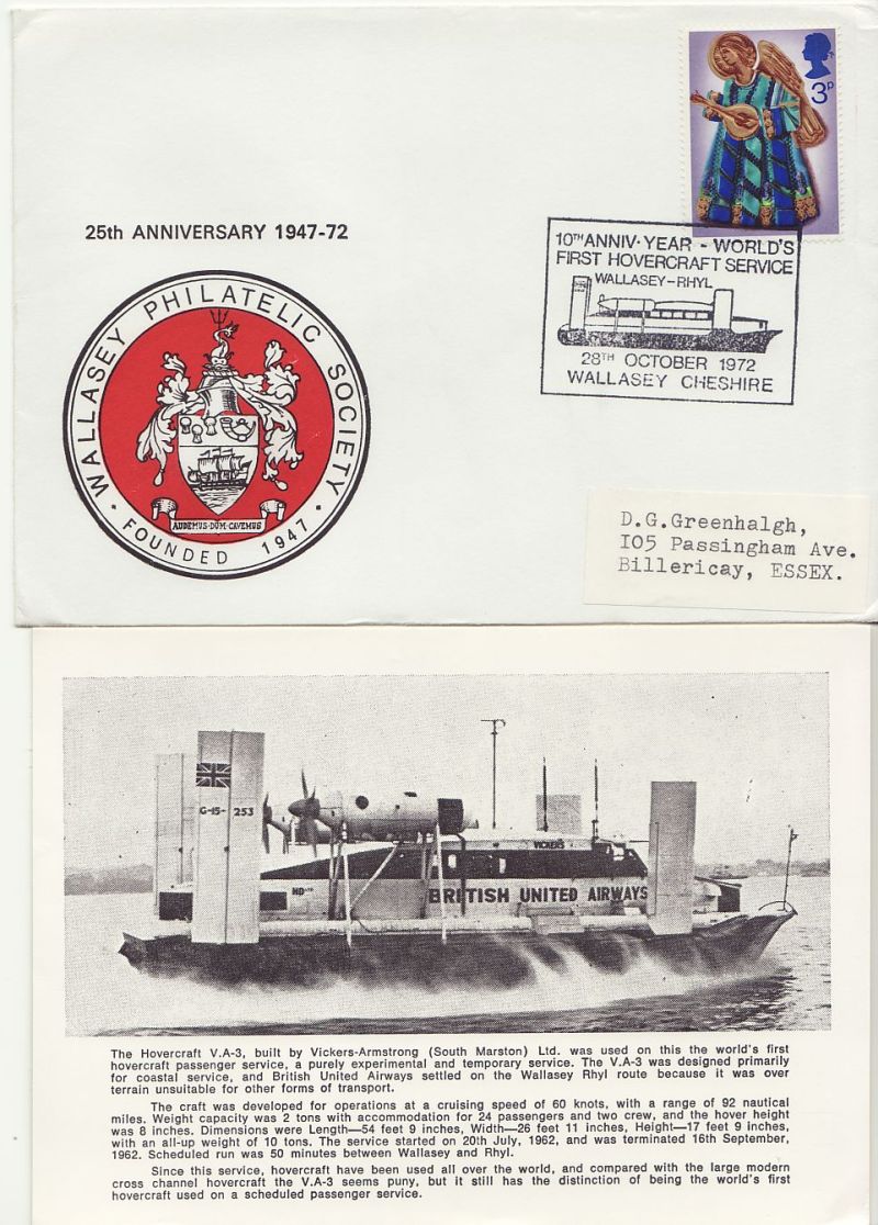 1972 World's First Hovercraft Service Wallasey