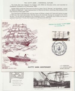 1969-11-22 Clipper-Ship Cutty Sark Centenary ENV (87881)