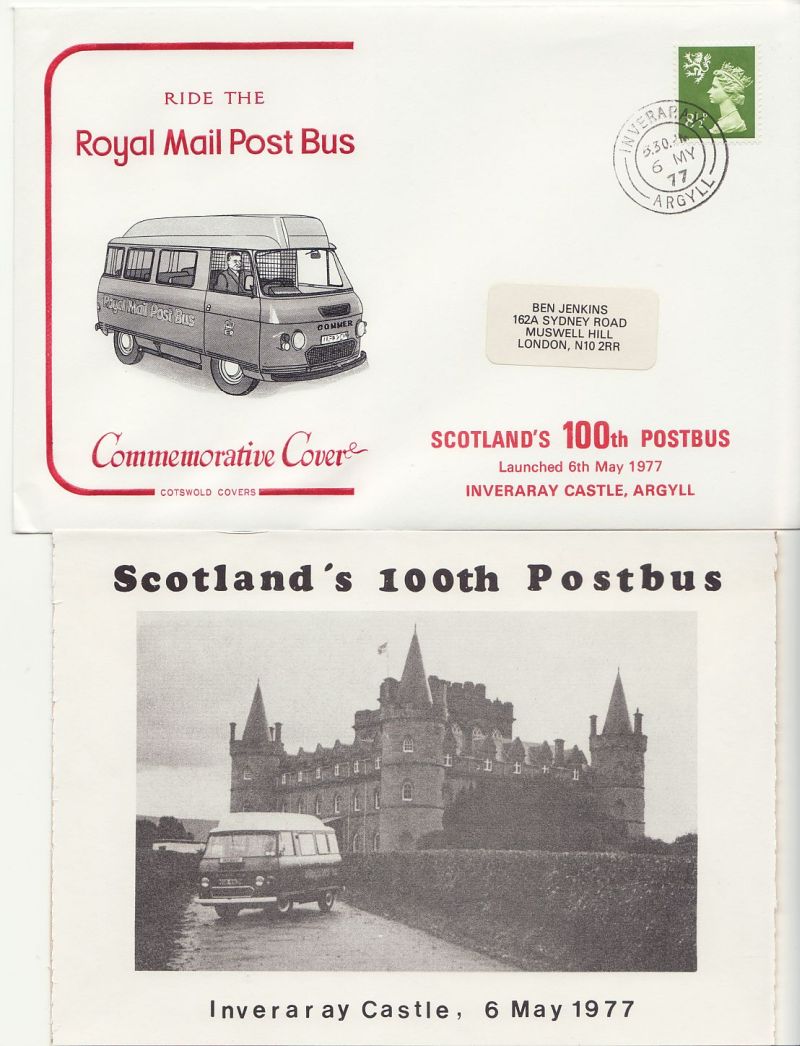 1977 Royal Mail Post Bus Inveraray Envelope