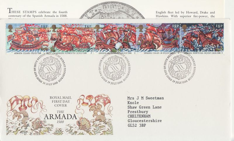 1988 Armada Stamps First Day Cover