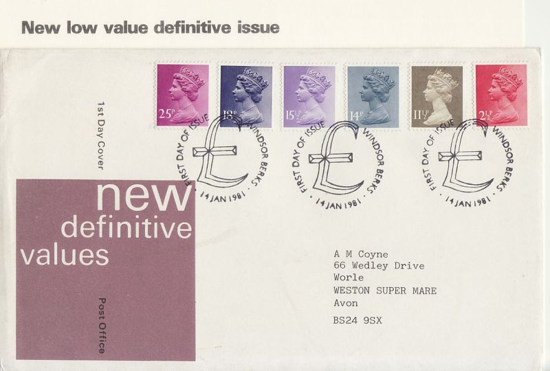 1981 Definitive Stamps First Day Cover