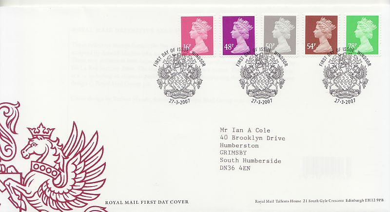 2007 Definitive Stamps First Day Cover