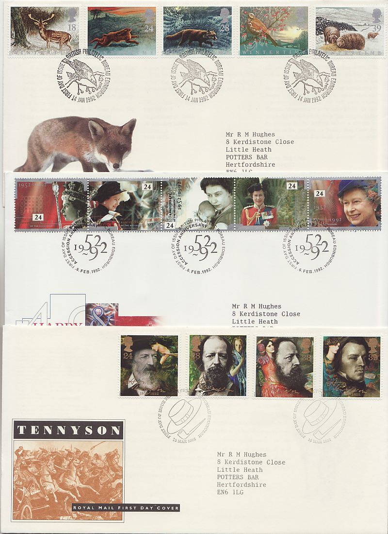 1992 Stamps First Day Covers