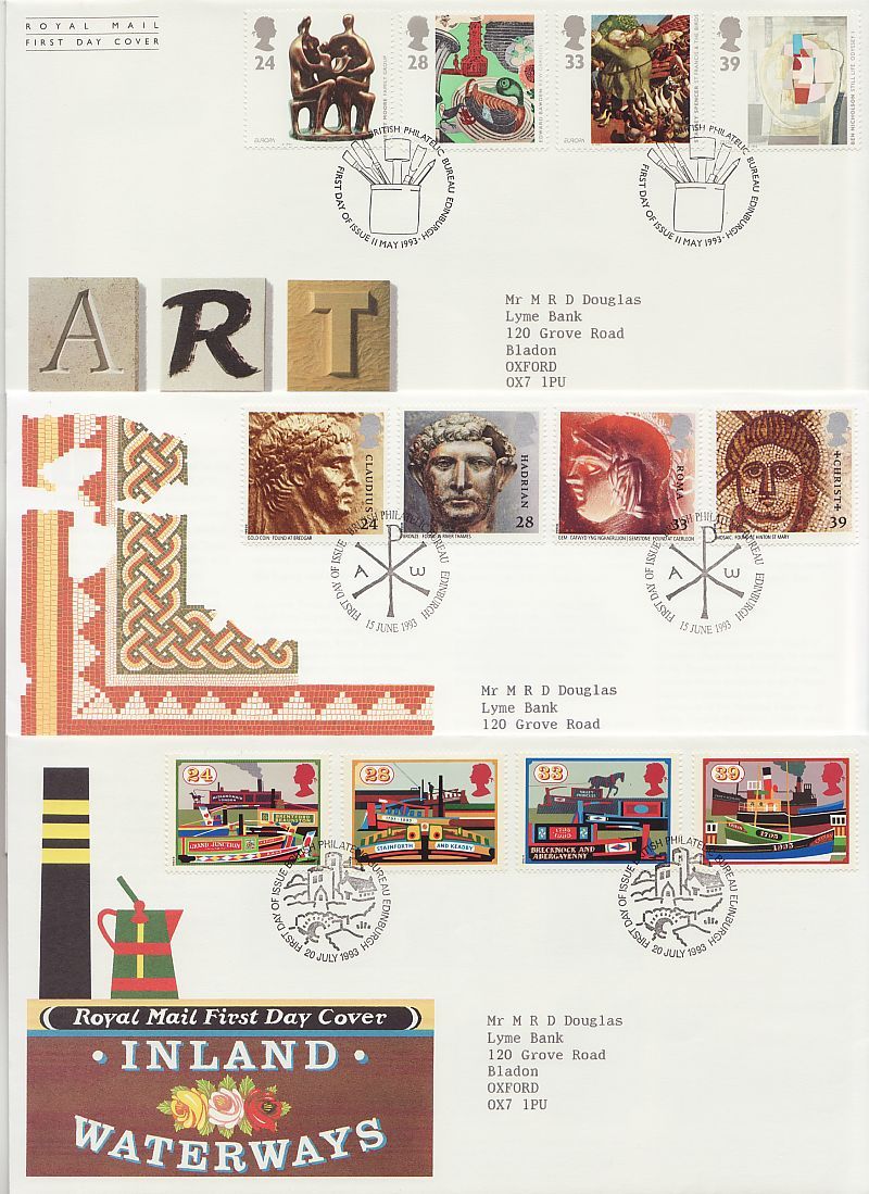 1993 Stamps First Day Covers