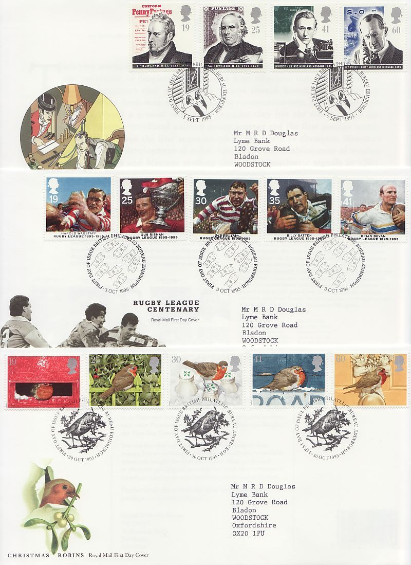 1995 Stamps First Day Covers