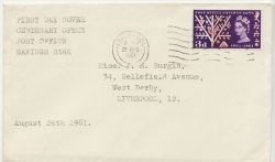 1961-08-28 Post Office Savings Bank Liverpool FDC (88074)