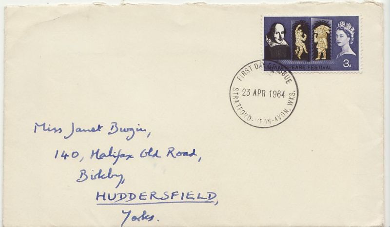 1964 Shakespeare First Day Cover
