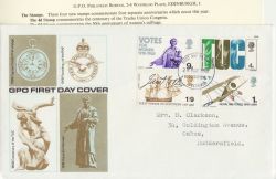 1968-05-29 Anniversaries Stamps Huddersfield FDC (88128)
