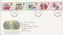 1982-11-17 Christmas Stamps Kidderminster FDC (88207)