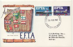 1967-02-20 EFTA Stamps Kingston FDC (88249)