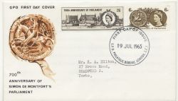 1965-07-19 Parliament Stamps Bureau London FDC (88286)