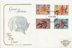 1974-07-10 Great Britons Stamps Windsor FDC (88313)