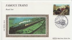1985-01-22 Famous Trains Royal Scot Silk FDC (88476)