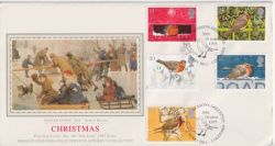 1995-10-30 Christmas Berry Hill Silk FDC (88610)