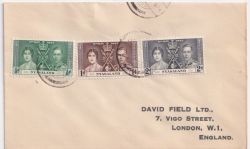1937-05-12 Nyasaland Coronation Stamps FDC (88644)
