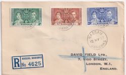 1937-05-12 Bahamas Coronation Stamps FDC (88648)
