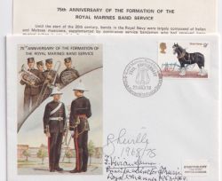 1978-07-22 Royal Marines Band Service Signed ENV (88668)
