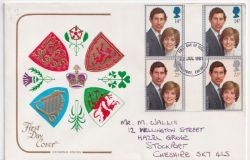 1981-07-22 Royal Wedding Gutter Stamps Stockport FDC (88719)