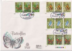 1981-05-13 Butterflies Stamps T/L Margin Sherborne FDC (88808)
