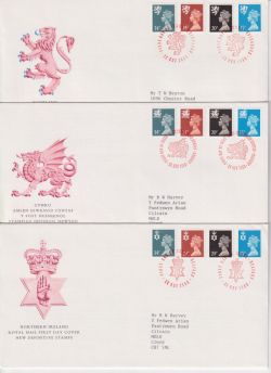 1989-11-28 Regional Definitive Stamps x3 SHS FDC (88913)
