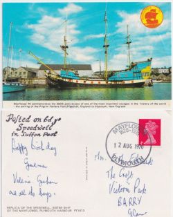 1970-08-12 Mayflower Plymouth Postcard (88986)