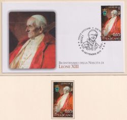 2010-09-20 Vatican City Leone XIII Stamp MNH + FDC (89010)