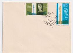 1965-10-08 Post Office Tower Stamps Stow cds FDC (89074)