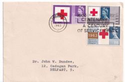 1963-08-15 Red Cross Phos London Slogan FDC (89128)