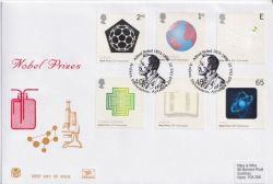 2001-10-02 Nobel Prizes Stamps Ardeer Stevenston FDC (89232)