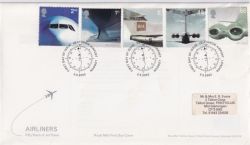2002-05-02 Airliners Stamps Heathrow Airport FDC (89388)