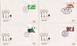 1977-01-12 Racket Sports x4 Postmarks FDC (89413)