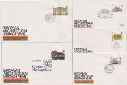 1975-04-23 Architectural Heritage x5 Postmarks FDC (89421)