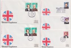 1973-04-18 British Explorers Stamps x5 Postmarks FDC (89446)