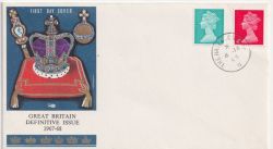 1969-01-06 Definitive Stamps Cardiff cds FDC (89502)