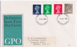1968-07-01 Definitive Stamps Windsor FDC (89505)