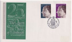 1972-11-20 Silver Wedding Stamps London SW1 FDC (89517)
