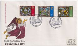 1971-10-13 Christmas Stamps Canterbury FDC (89521)