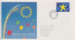 1992-10-13 European Market Stamp Cardiff FDC (89574)