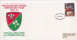 1981-02-21 Welsh Rugby Union Cover No 6 Souv (89602)